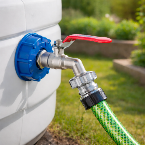 Robinet Rezervor cu Valvă 3/4" – Reduție Plastic, Ieșire 1", 60 mm [1]