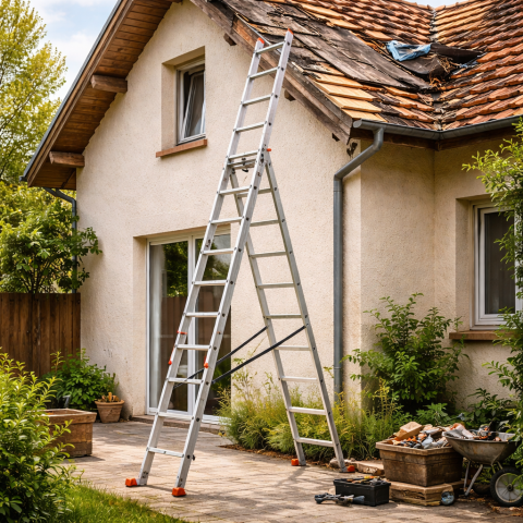 Scară Aluminiu 3x8 Trepte pentru Lucrări Diverse [1]