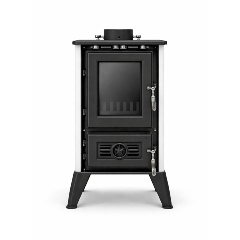 Șemineu IGLO – 10 kW – Alb – Cu Plită [3]