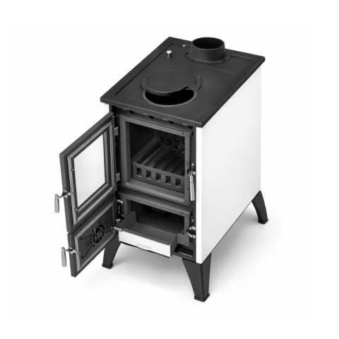 Șemineu IGLO – 10 kW – Alb – Cu Plită [1]