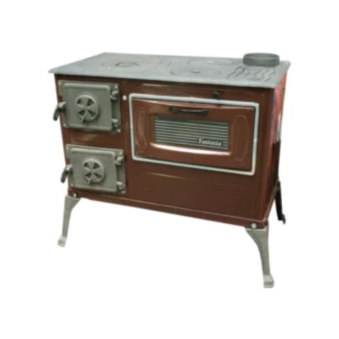 Sobe si Seminee - soba-cu-plita-fantazia-dreapta-maro