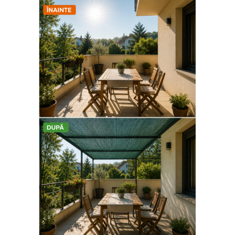 Plasă de Umbrire Verde 80 g/m² 1.5x10 m pentru Umbrire [5]