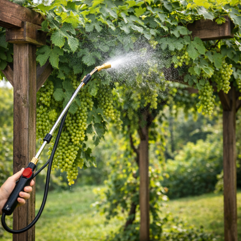 Tijă Telescopică Metalică 2,5 m cu Cap din Cupru pentru Stropire [1]