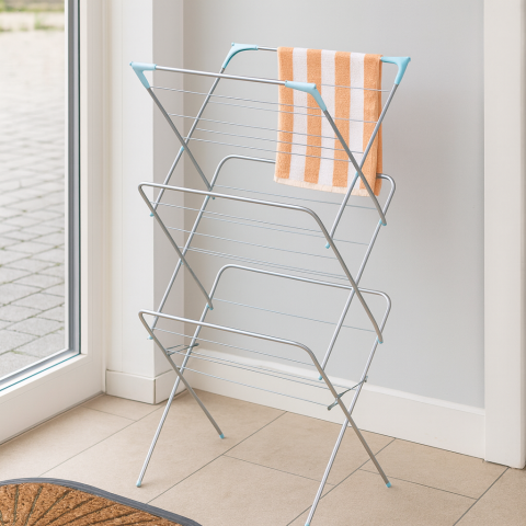 Uscător de Rufe Vertical – 63×51×137 cm – Oțel – Pentru Balcon și Interior [1]