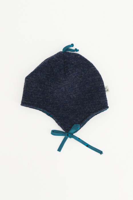 Caciuliță dublată lână fiartă - Bleumarin Stripes [2]