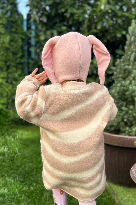 Caciuliță dublată lână fleece - Roz Iepuras [3]