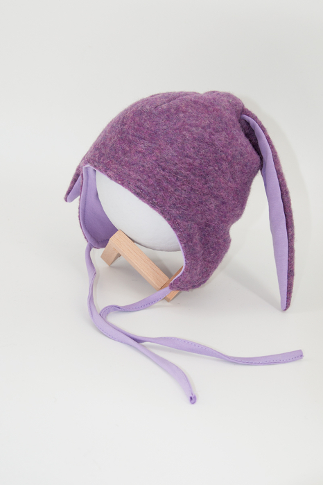 Caciuliță dublată lână -Liliac [3]