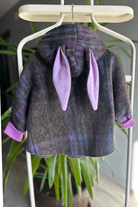 Capă copii din lână  - Mov [2]