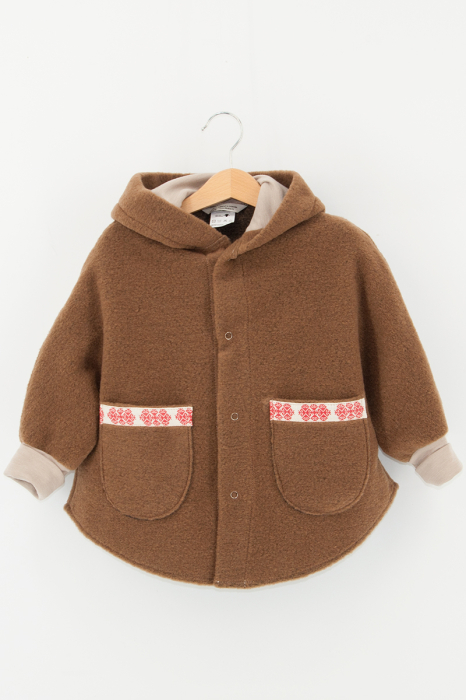 Capă copii din lână naturală - Etnic Maro [2]