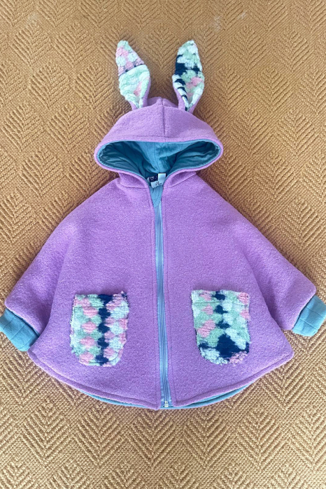 Capă din lână 100% - Iepuras Lila [2]