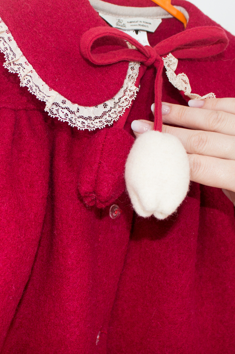 Jacheta Tulip din lână 100% - Rosu [9]