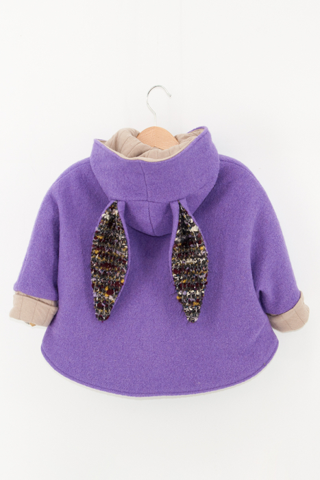 Capă din lână 100% - Iepuras Mov [2]