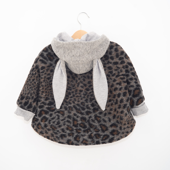 Capă din Lână Oversized - Animal Print Gri/Maro – H. Bebe [2]