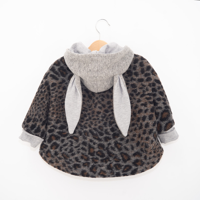 Capă din Lână Oversized - Animal Print Gri/Maro – H. Bebe [4]