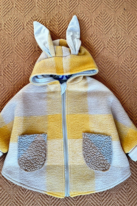 Capă din lână fiartă Oversized -Iepuras Yellow mix [5]