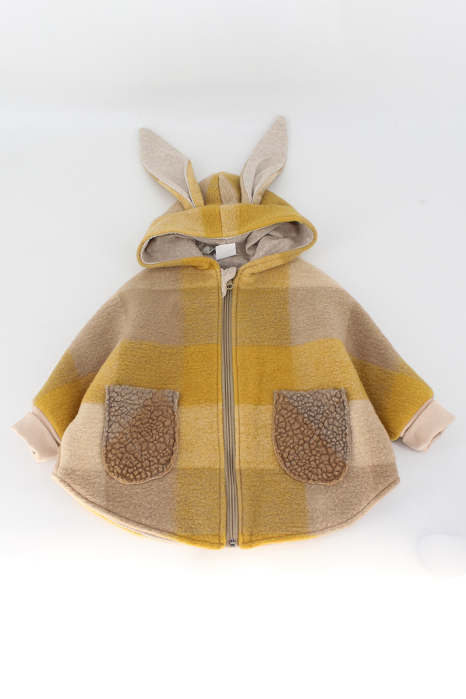 Capă din lână fiartă Oversized -Iepuras Yellow mix [4]