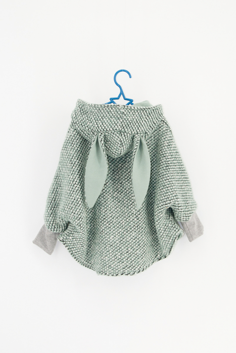 Capă din lână fiartă Oversized - Mint [2]