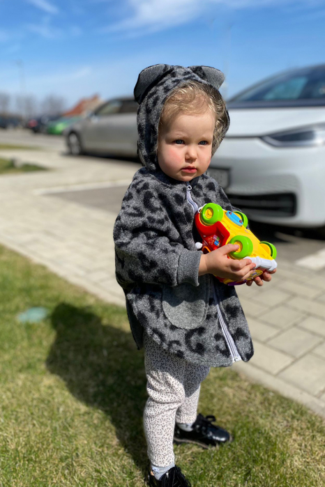 Capă din lână fiartă Oversized - Animal Print [5]