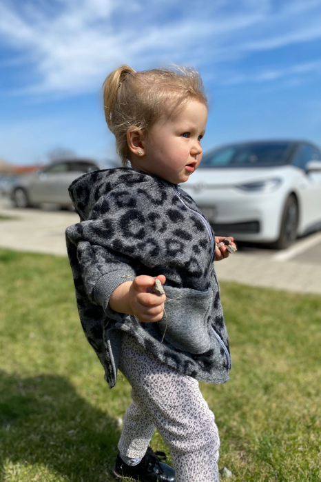 Capă din lână fiartă Oversized - Animal Print [4]