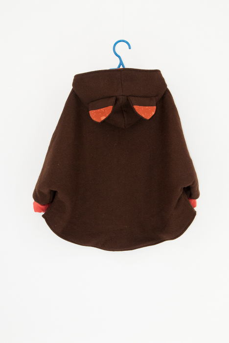 Capă din lână fiartă Oversized - Maro Vulpe [6]