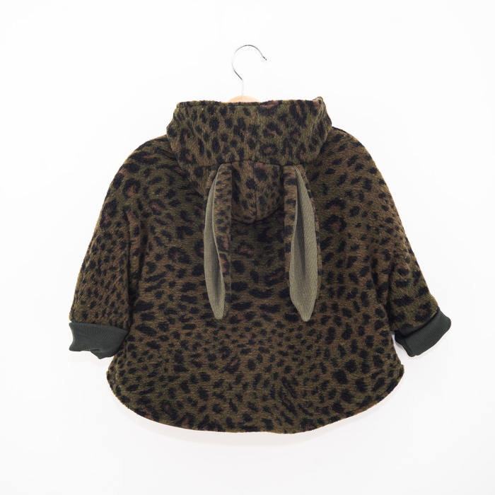 Capă din Lână Oversized - Animal Print Kaki – H. Bebe [4]