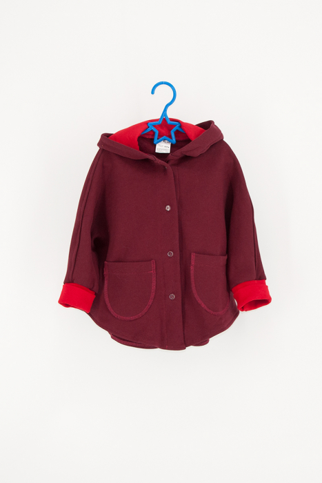 Capă Oversized din bumbac plusat  -Somon [2]