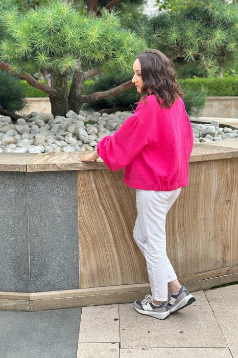 Cardigan Muselină Dama Fucsia [3]