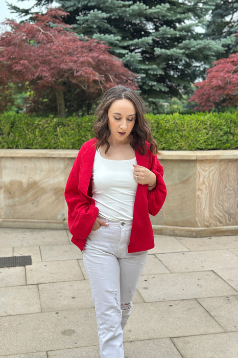 Cardigan Muselină Dama Zmeuriu [2]