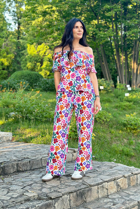 Compleu Dama cu volan din Muselina -Alb [6]