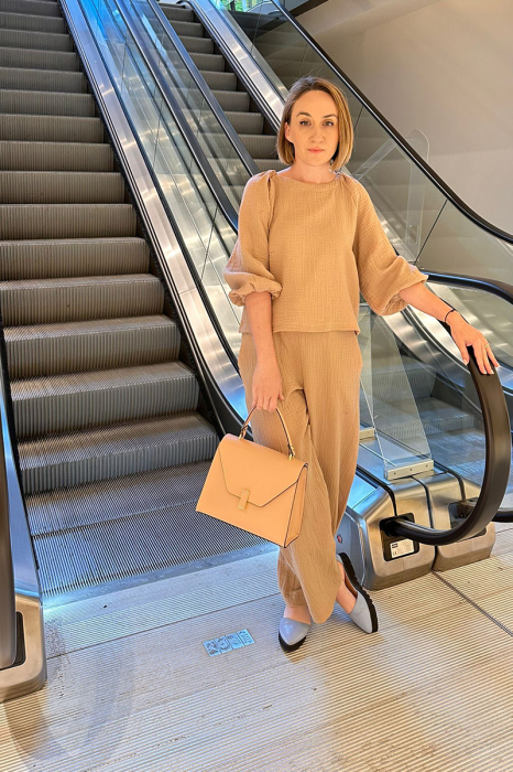 Compleu Dama Muselina - Crem [2]