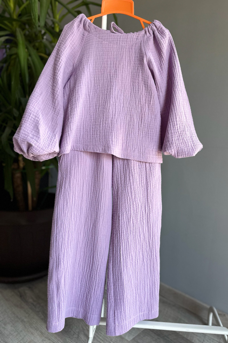 Compleu din muselina Fetite -Liliac [4]