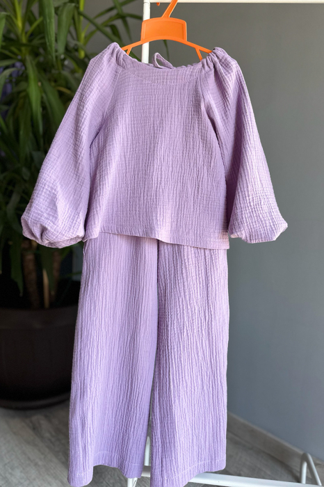 Compleu din muselina Fetite -Liliac [3]