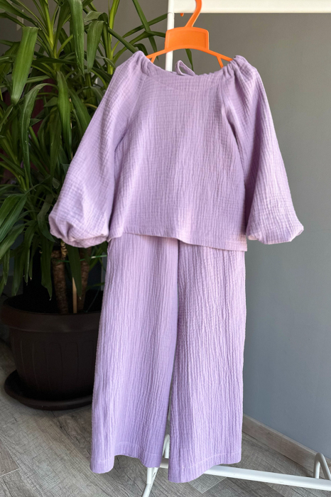 Compleu din muselina Fetite -Liliac [2]