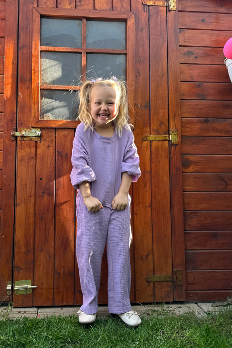 Compleu din muselina Fetite -Liliac [3]