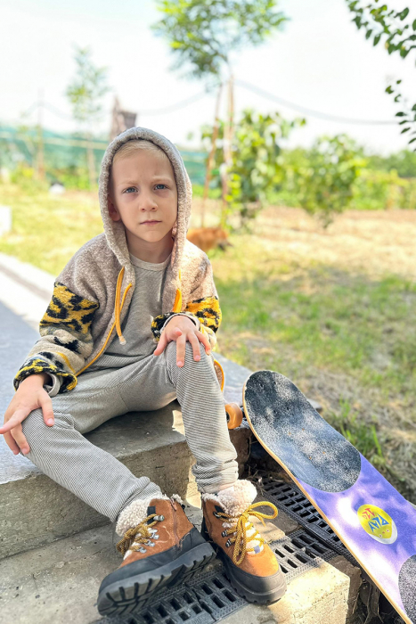 Hanorac din lână Oversized - Crem Hart [5]