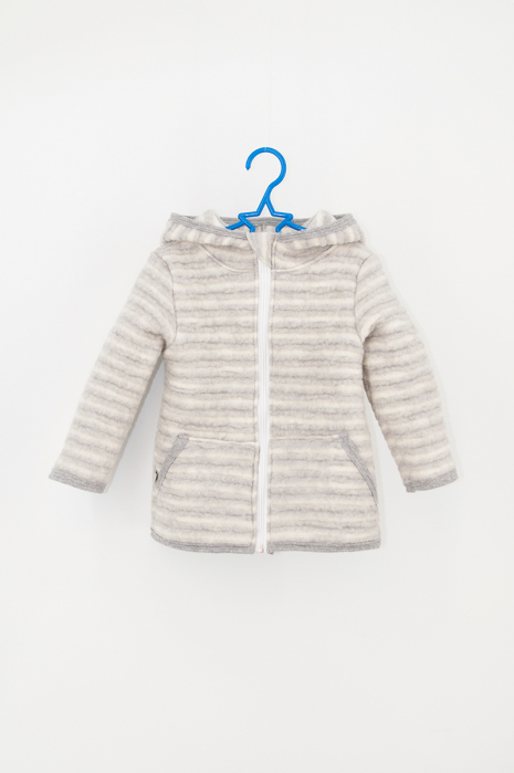 Hanorac Lână Fleece Cu Fermoar Gri Stripes [2]