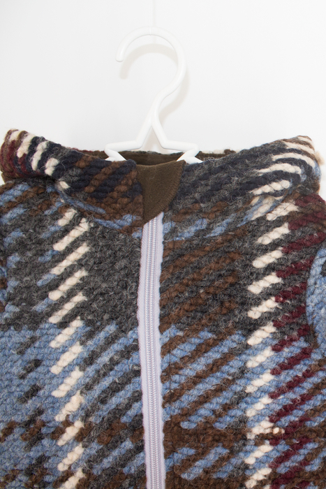 Hanorac Lână Cu Fermoar -Maro - Albastru [2]