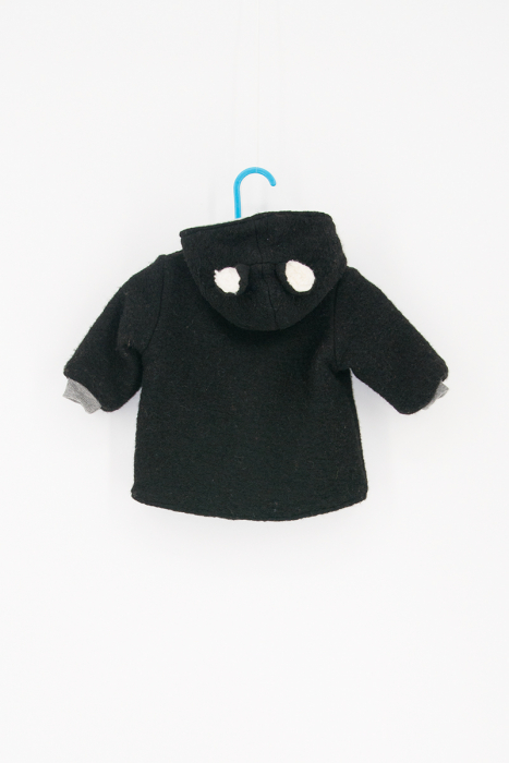 Jachetă din lână fiartă cu glugă - Black Sheep [2]