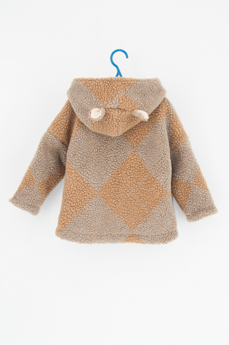 Jachetă din lână fiartă Oversized - Crem Urs [2]