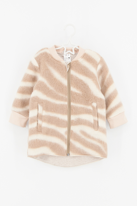 Jachetă tip parka din lână, dublată cu bumbac - Soft Pink [6]