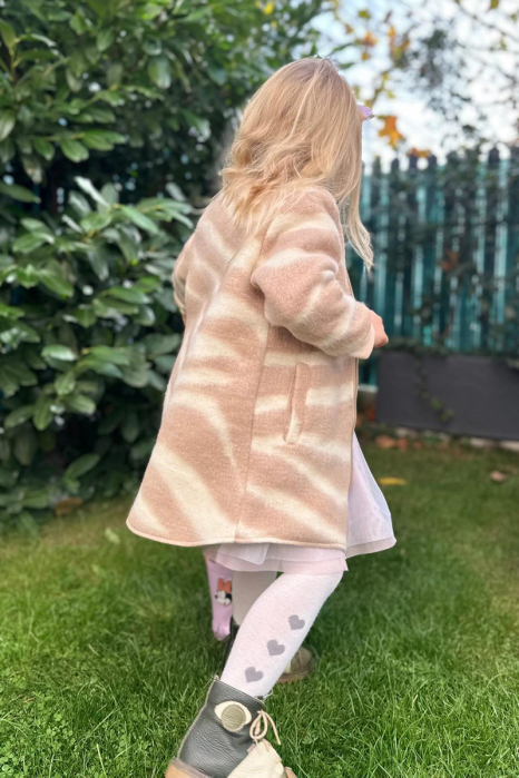 Jachetă tip parka din lână, dublată cu bumbac - Soft Pink [5]