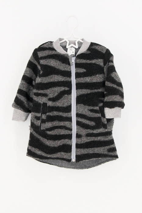 Jachetă tip parka din lână, dublată cu bumbac - Gri [3]