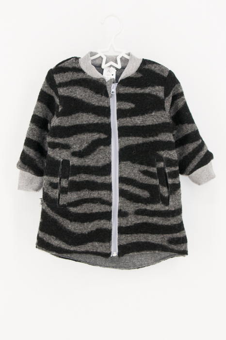 Jachetă tip parka din lână, dublată cu bumbac - Gri [4]