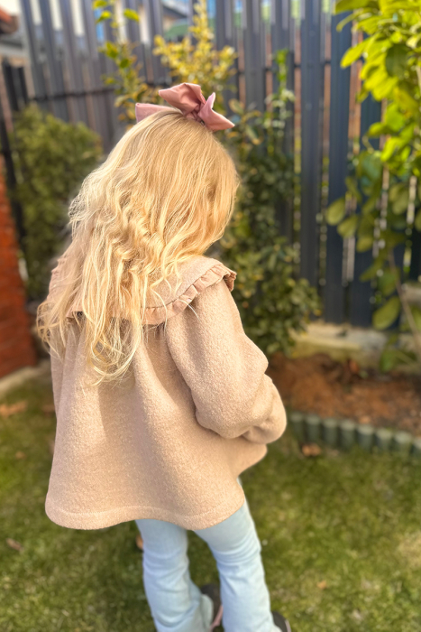 Jacheta Tulip din lână 100% - Crem [8]