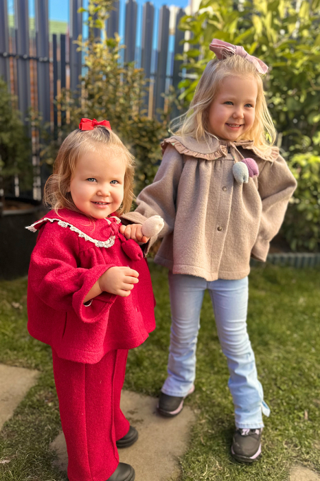 Jacheta Tulip din lână 100% - Crem [5]