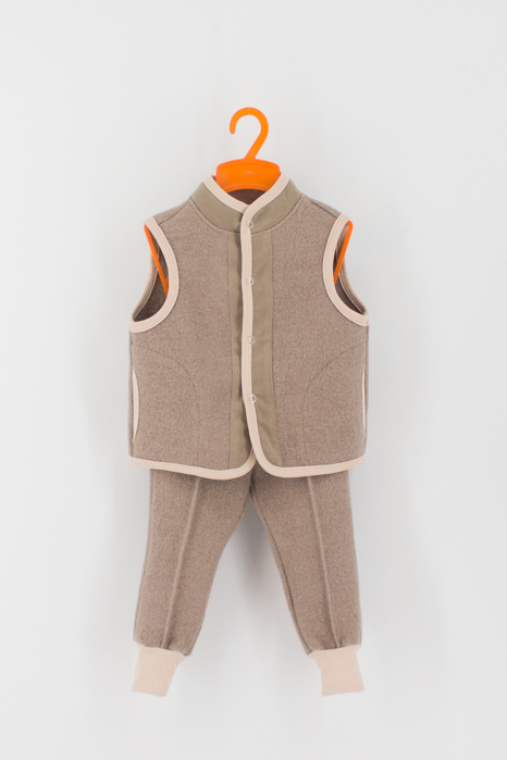 Pantalon Lână 100% -Crem [2]