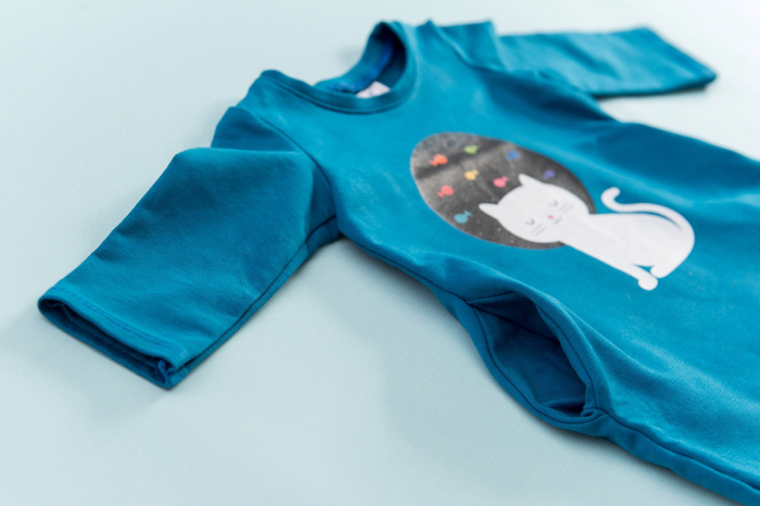 Rochie albastră cu buzunare - Moon Cat01 [3]