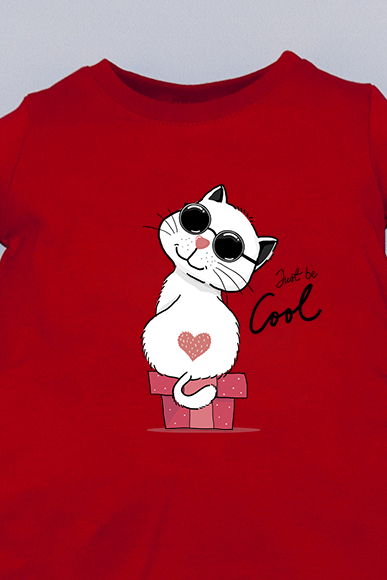 Rochie roșie cu buzunare - Cool Cat [2]