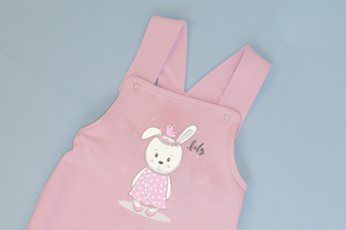 Salopetă Roz cu Bretele - Baby Rabbit-LARISA [2]