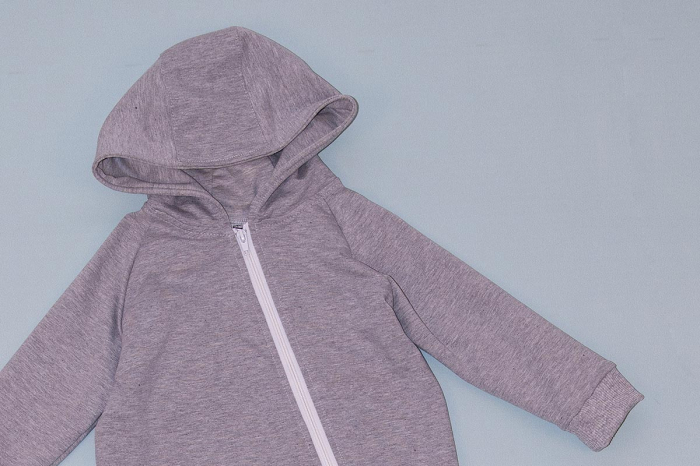 Salopeta cu Fermoar si Gluga cu Urechi - Gri [3]